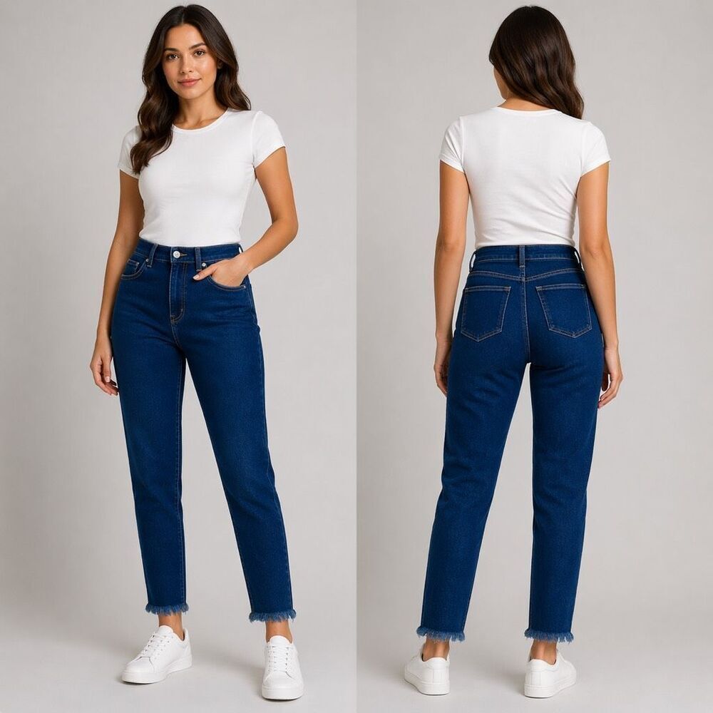 NWT Free People Dark Wash Fringe Ankles Skinny Jean Jeggings Stretchy size 29